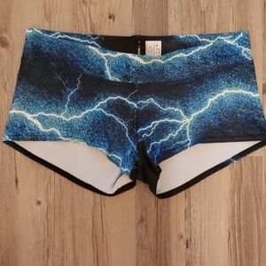 Blackmilk Lightning Blue Short Shorts